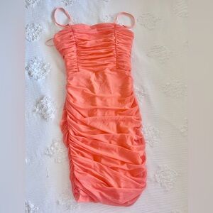 New With Tags Hello Molly Party Girl Peach Homecoming Mini Dress